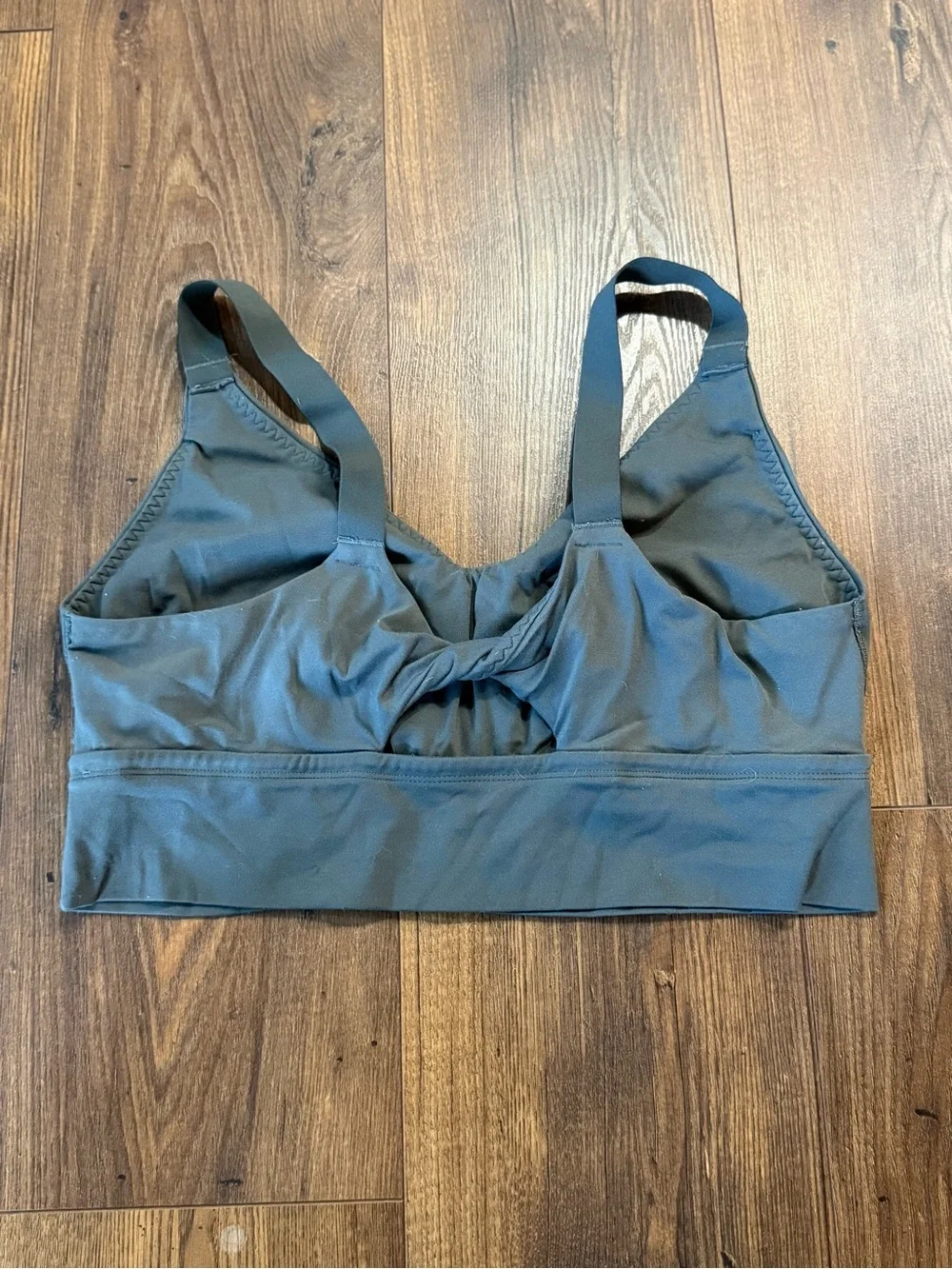 Aerie Chill Play Move Sports Bra Womens XL Gray Green Longline Low Impact